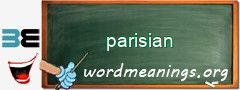 WordMeaning blackboard for parisian